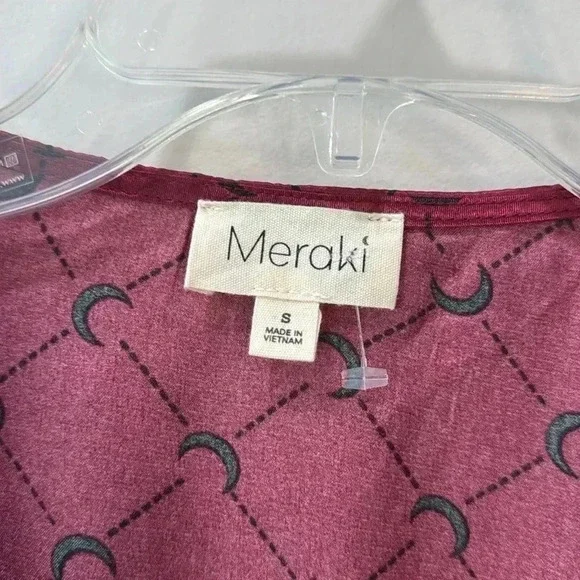 Meraki Juniors Long Sleeve Deep Plunge Neck Blouse - Size S - Picture 6 of 12